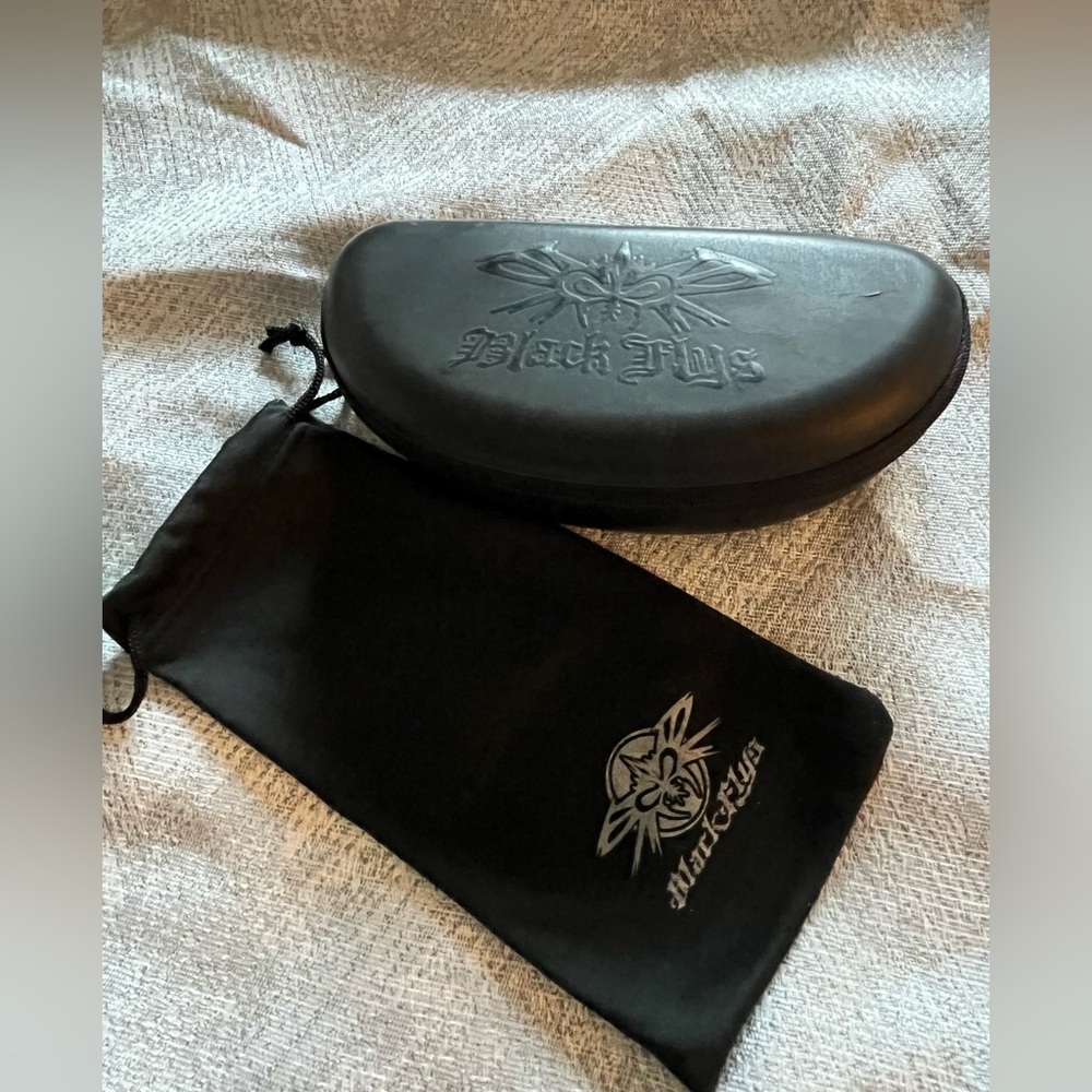 Black Flys Sunglasses Case with Pouch